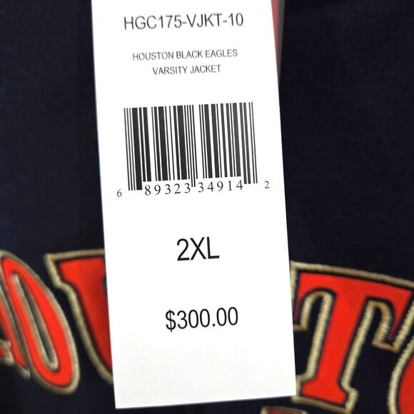 HeadGear Classics Nostalgia Co. Sz 2XL Houston Black Eagles Varsity Jacket - Picture 3 of 9